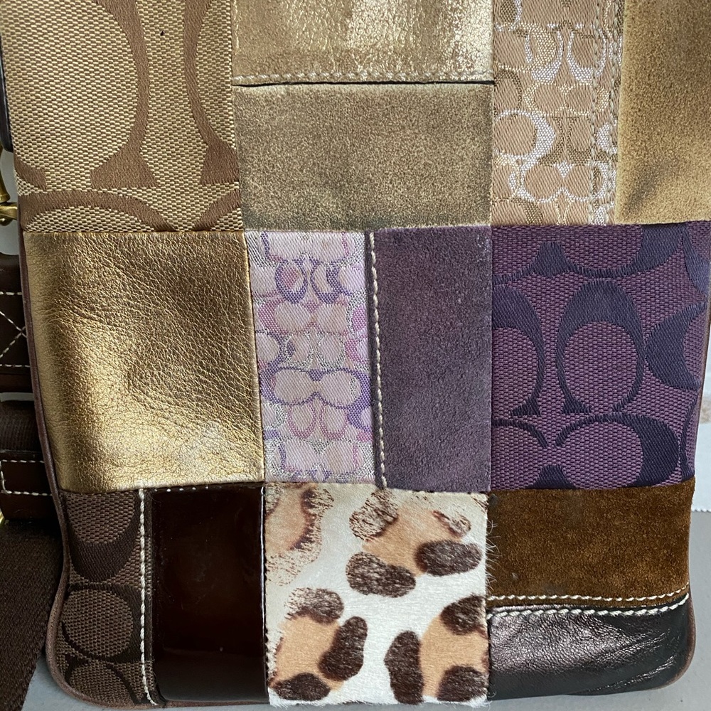 Coach Patchwork Swingback Crossbody Purse F10514 - image 7
